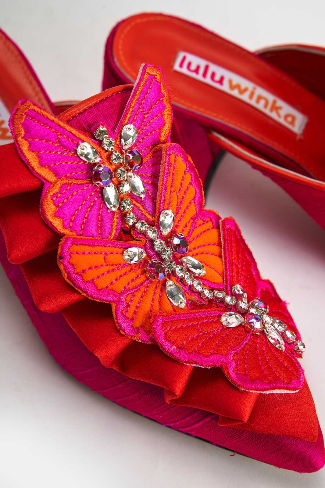 butterfly t-f slıppers high heel luluwinka