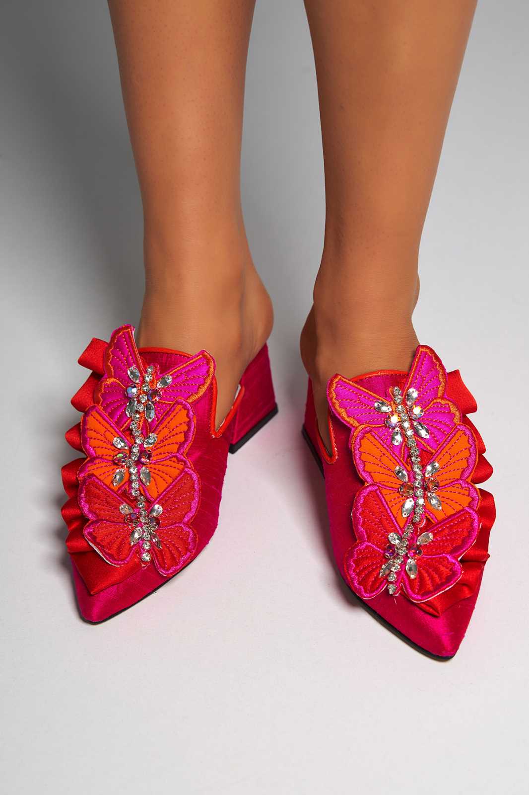 butterfly t-f slıppers high heel luluwinka