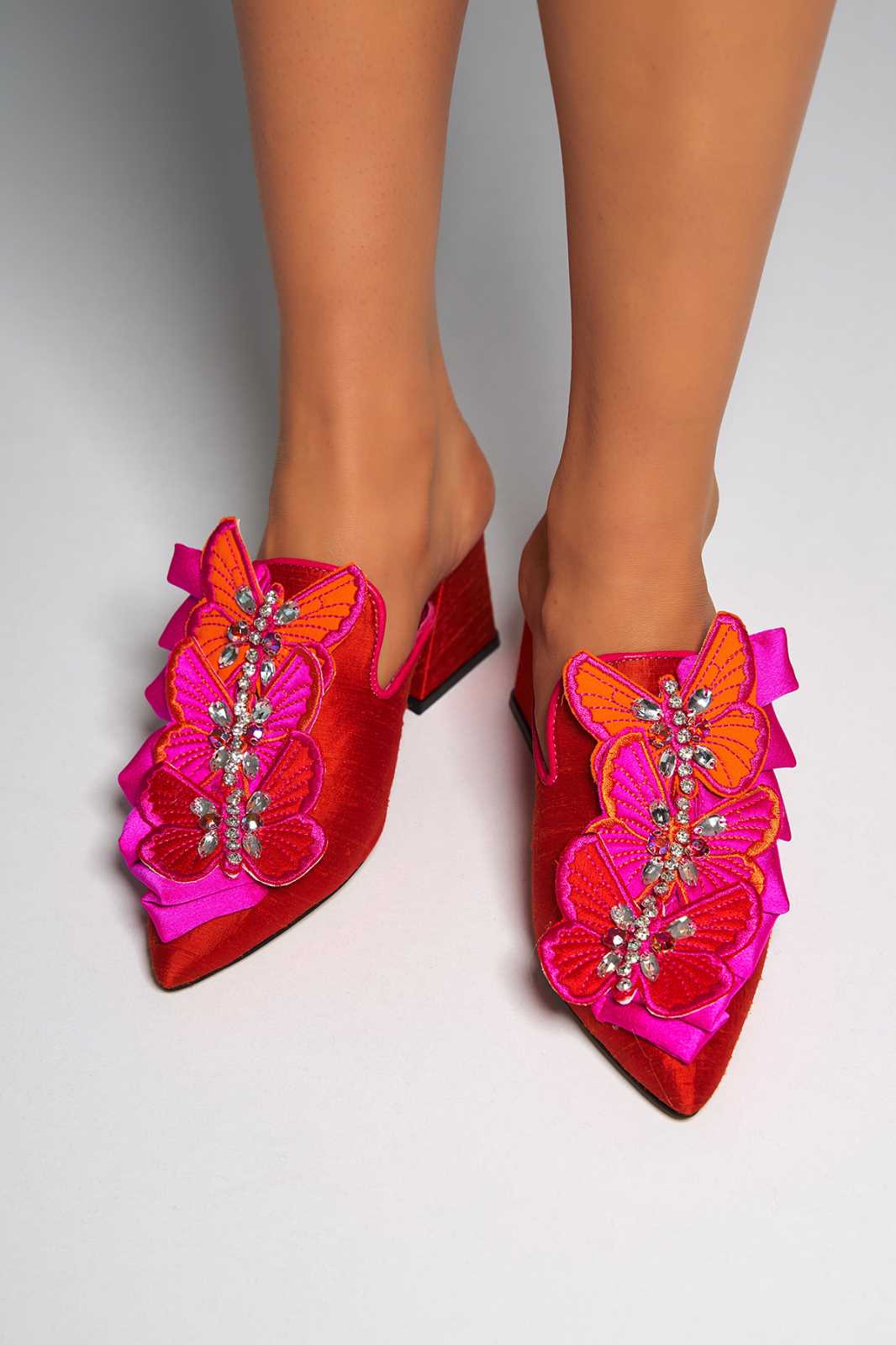 butterfly t-o slıppers high heel luluwinka